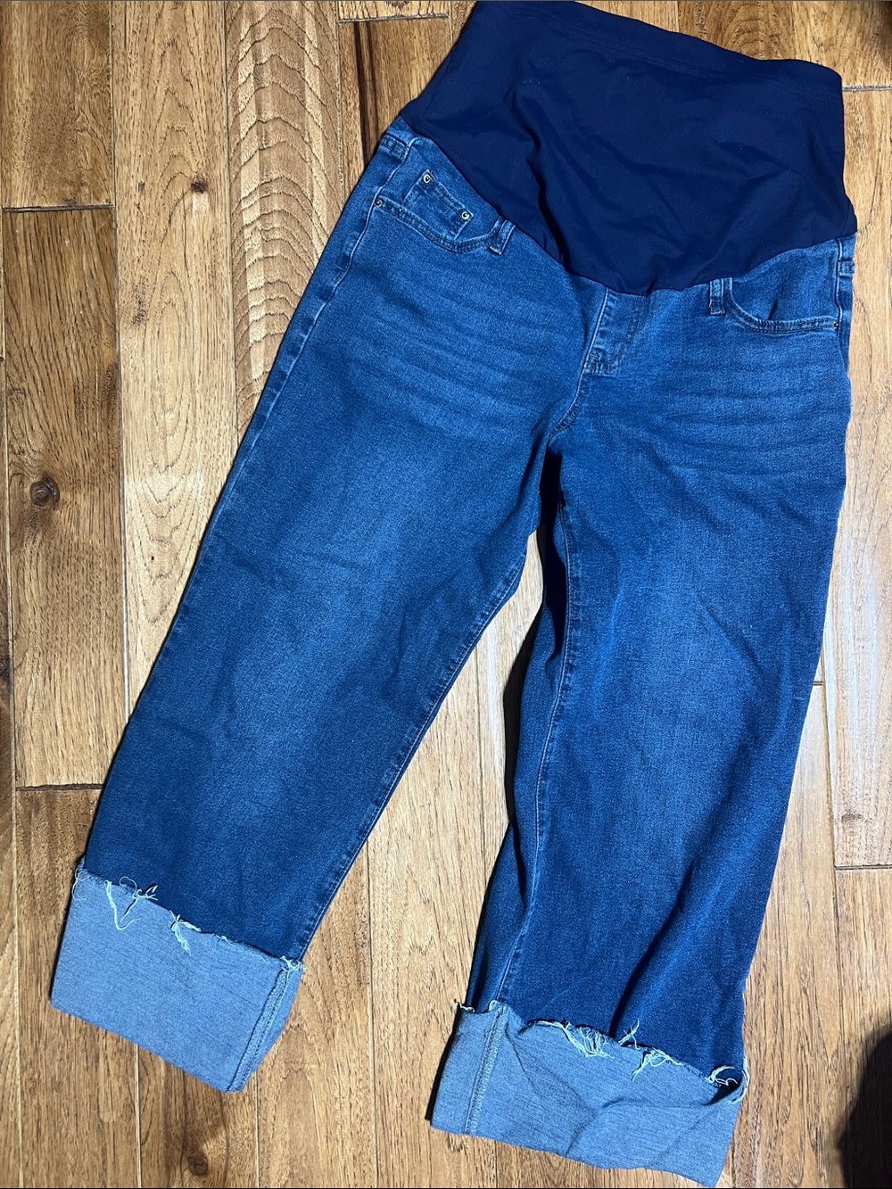 Navy Band Dark Blue Boyfriend Jeans - Maternity Pacbreeze